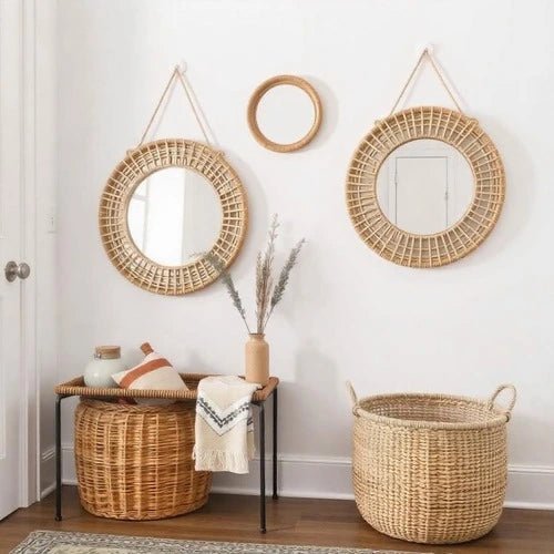 Rattan Mirrors - Natural Style and Relaxed Atmosphere