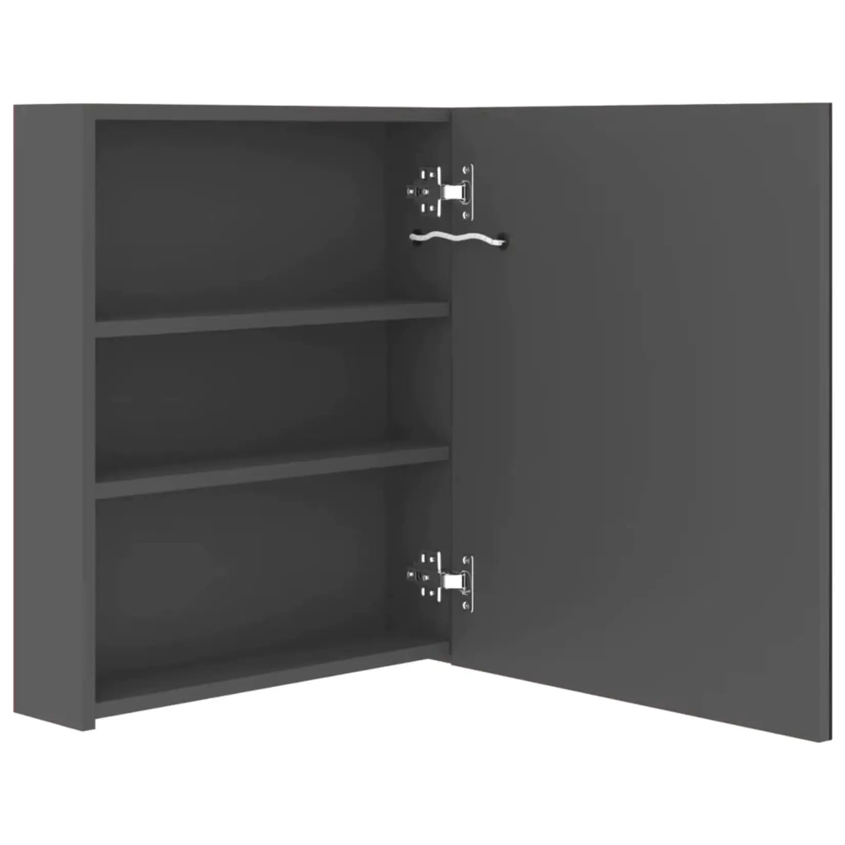 Vue intérieure des étagères de l'Armoire à Miroir Salle de Bain 50 cm.