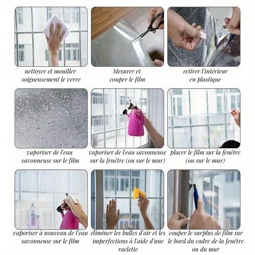 Guide étape par étape pour l'installation facile du film miroir auto-adhésif