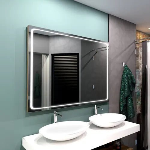 Miroir 180x80 LED Premium allumé avec éclairage réglable pour salle de bain luxueuse