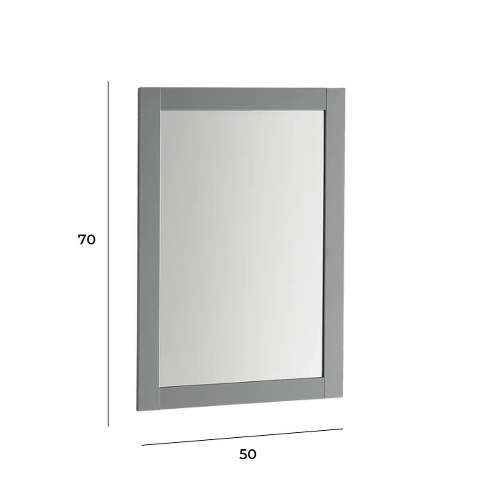 Miroir Bois Salle de Bain dimensions 70 x 50 cm cadre 5 cm.