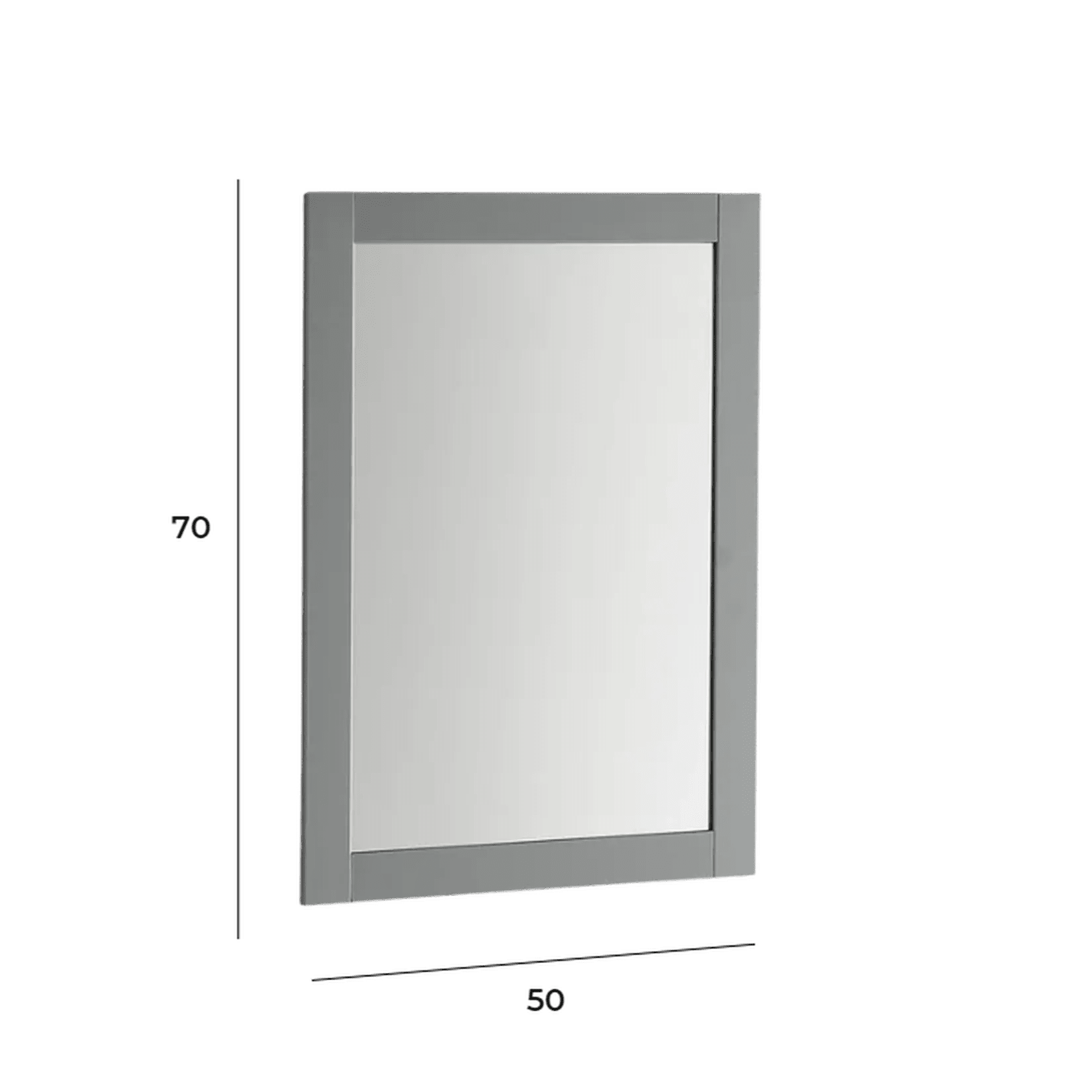 Miroir Bois Salle de Bain dimensions 70 x 50 cm cadre 5 cm.