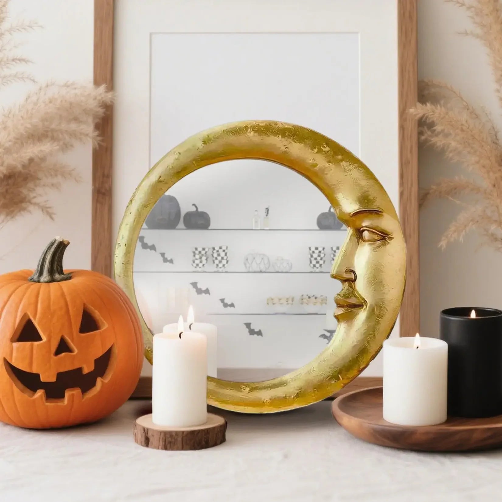 Miroir de Sorcière décoration Halloween ambiance.