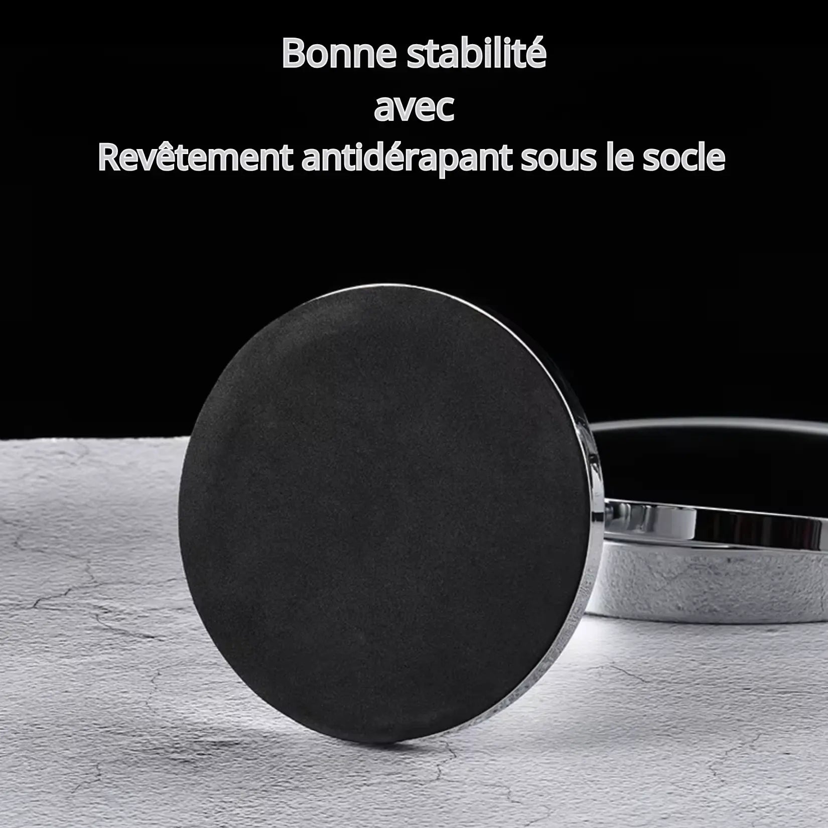 Socle antidérapant du miroir grossissant sur pied x10.