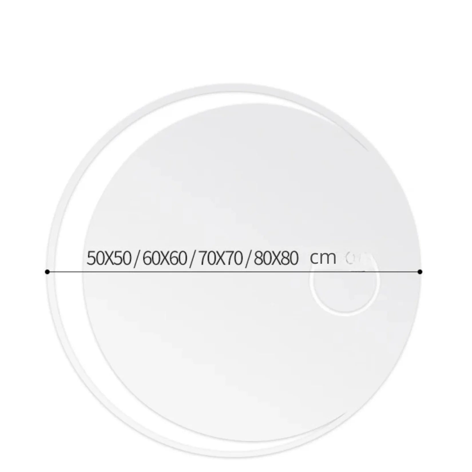 Miroir lune LED dimensions disponibles 40 50 60 cm.