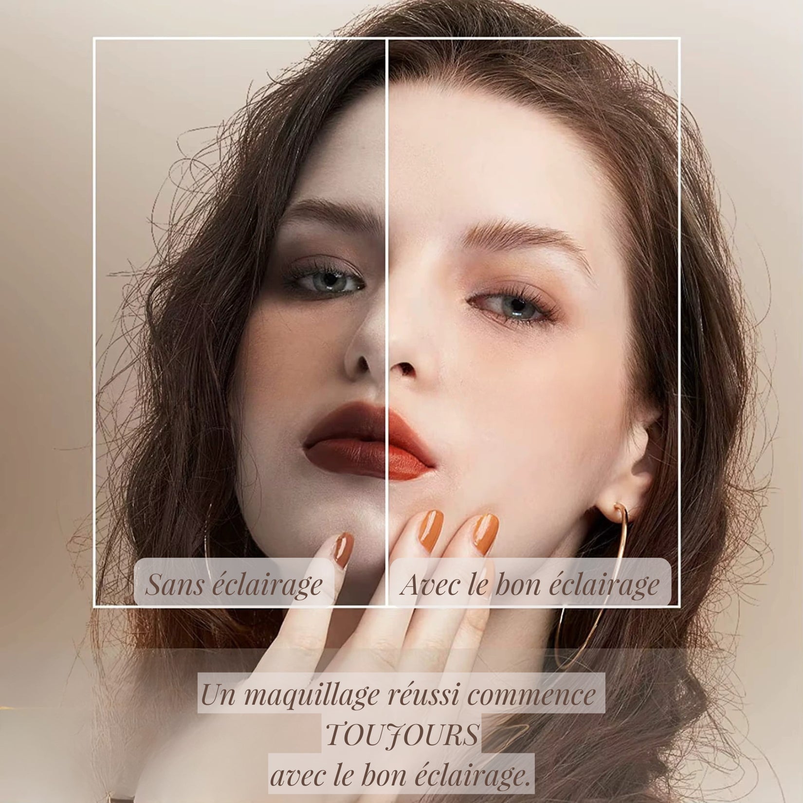 Miroir Maquillage Lumineux offrant un éclairage idéal pour un maquillage parfait