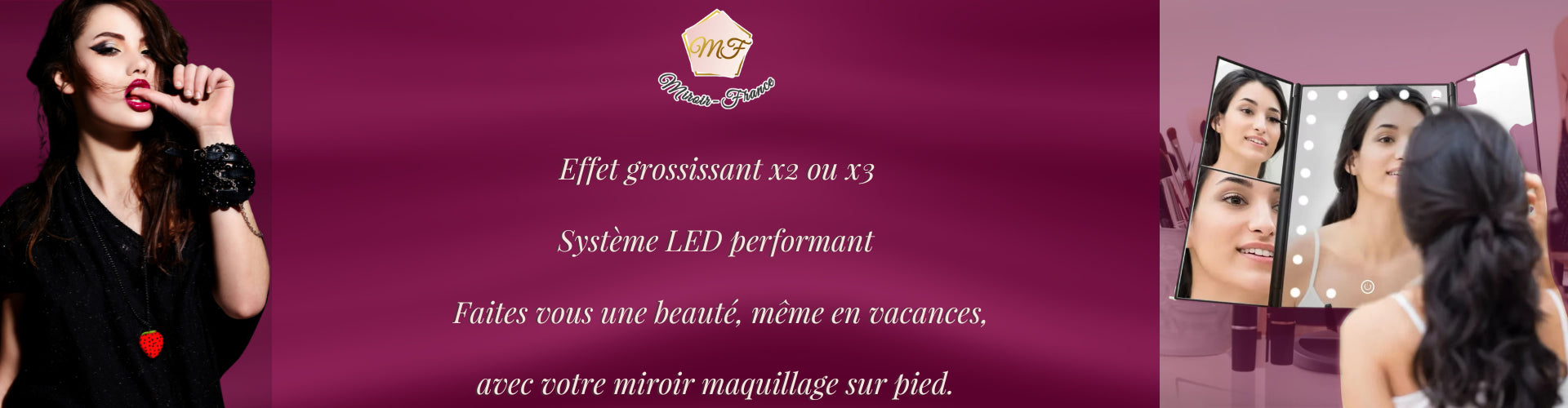 Miroir maquillage sur pied parfait pour un maquillage de précision.