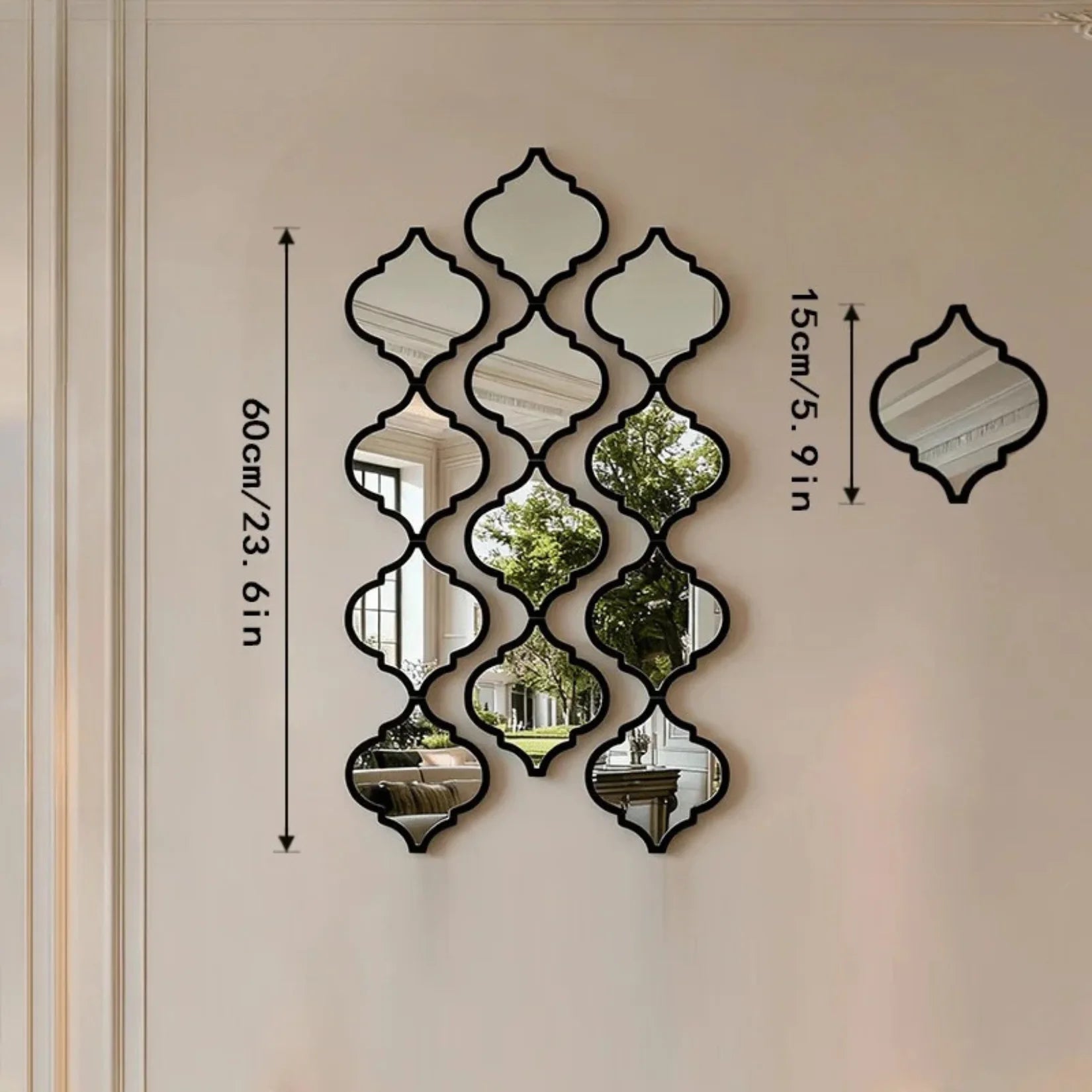 Miroir marocain kit 10 pièces dimensions 60 cm.
