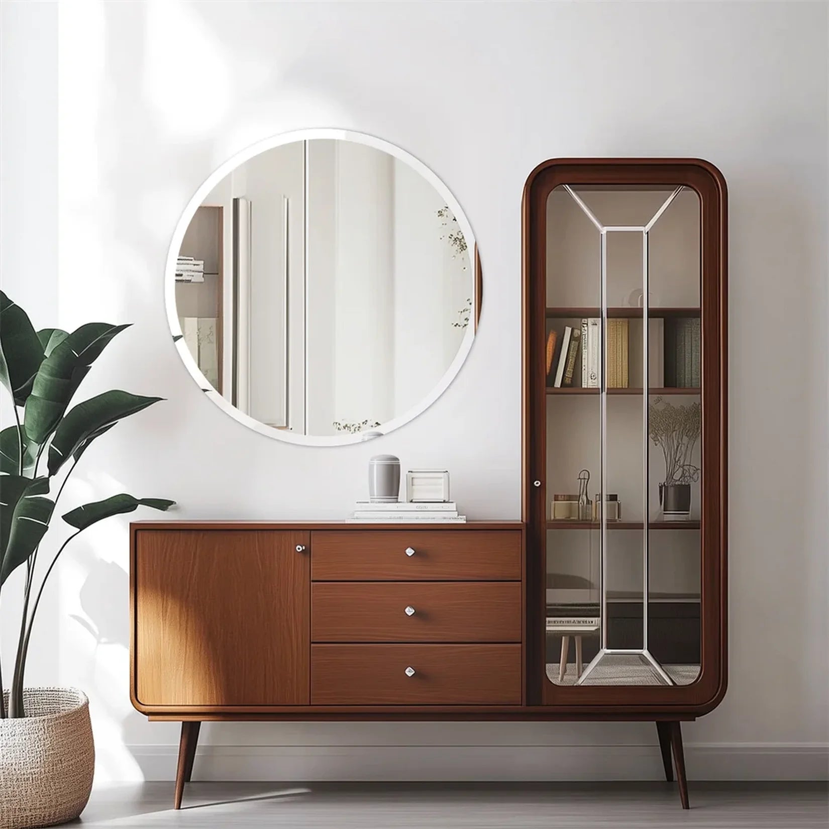 Miroir Rond 60 cm Ambiance Salon Buffet.