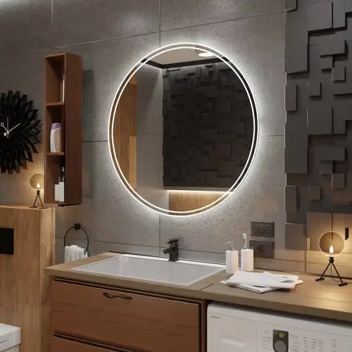 Miroir Rond LED 80 cm - Technologie de Pointe et Magnificence - Miroir France