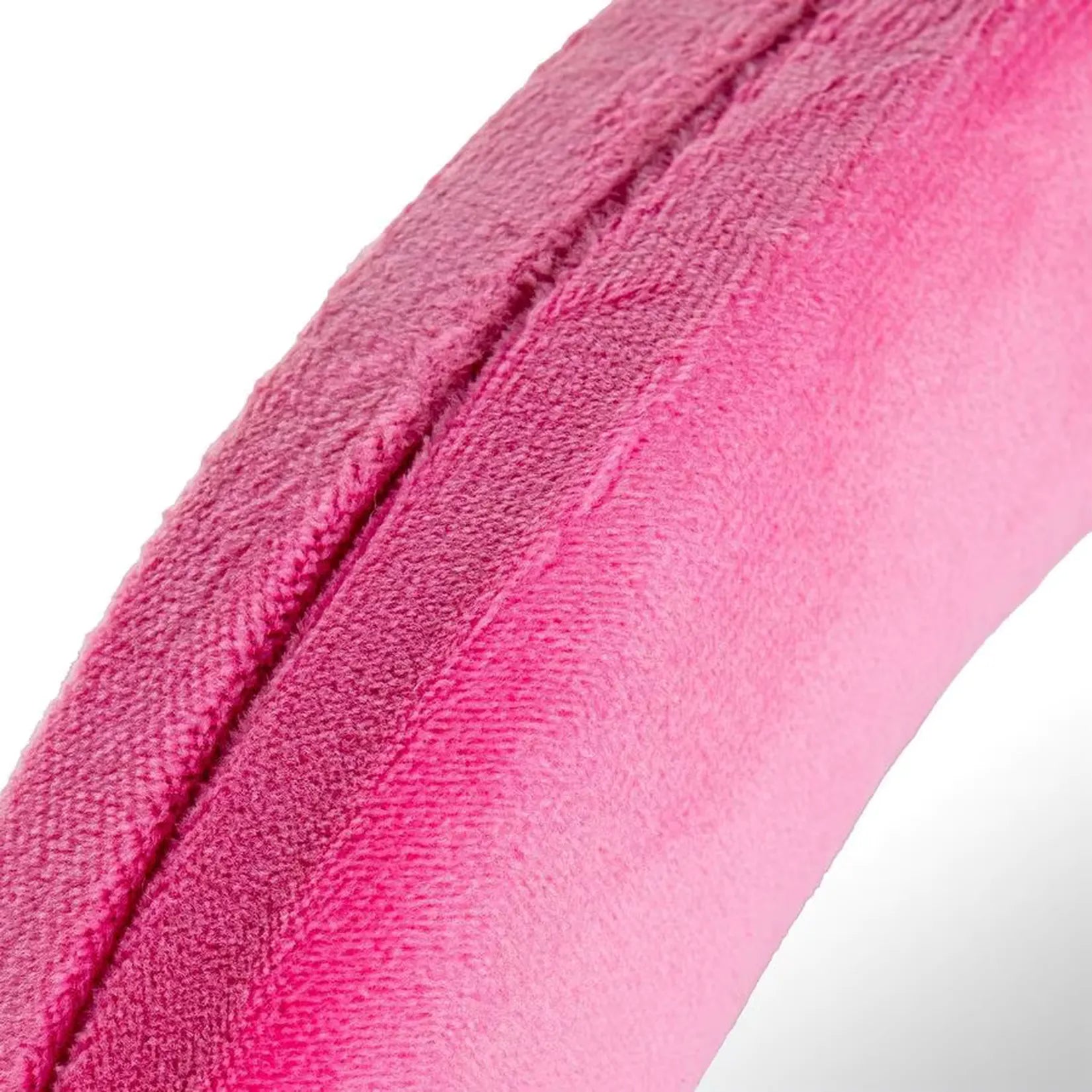 Miroir rose velours – Détail couture et revêtement du cadre.