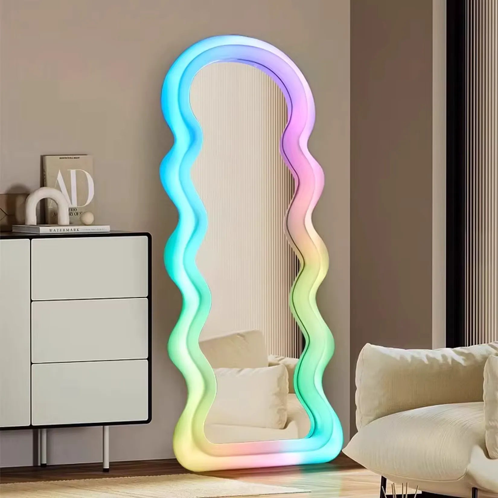 Miroir Ultrafragola LED RGB Contrôle App et Télécommande.