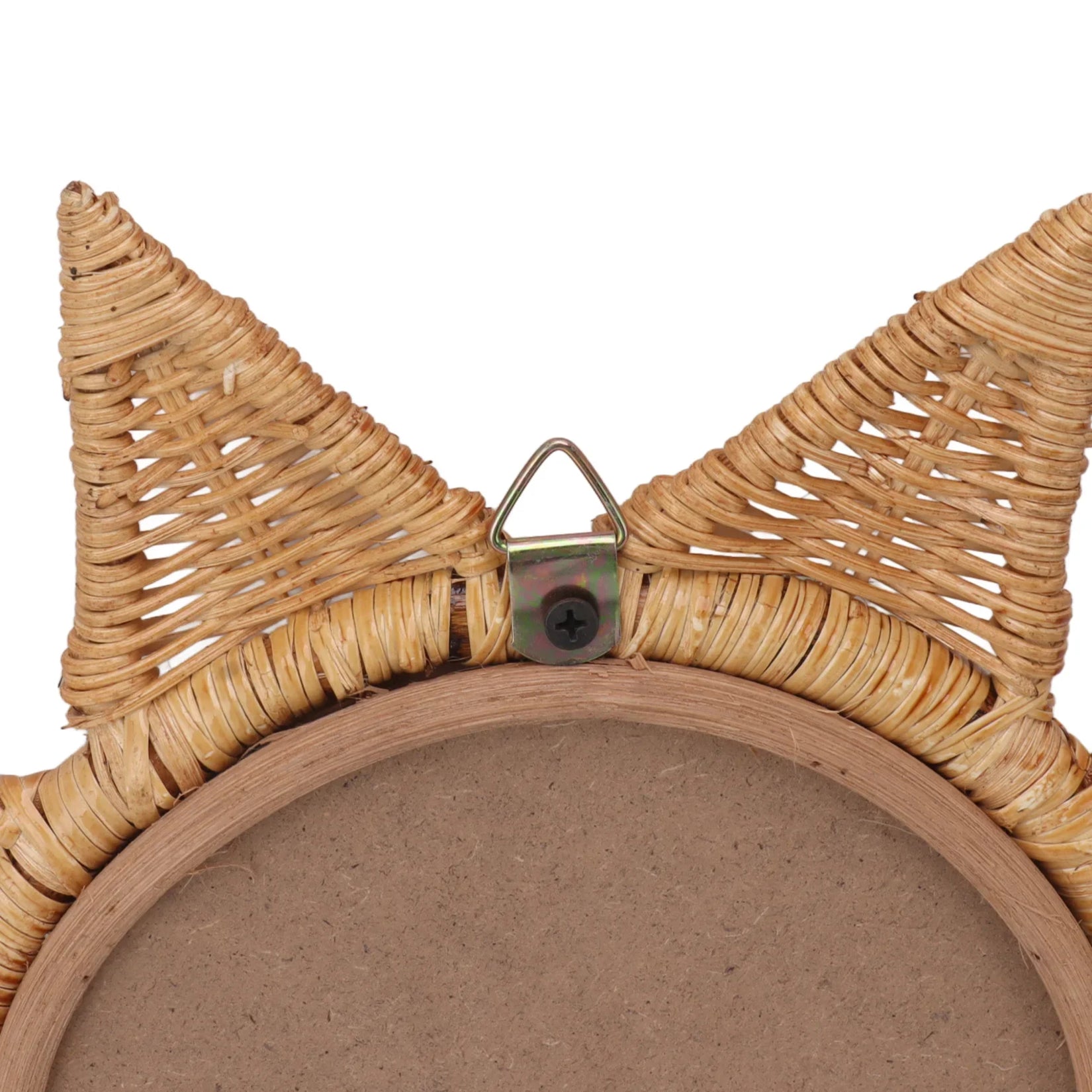 Système de fixation murale solide du Petit Miroir en Rotin Pas Cher.