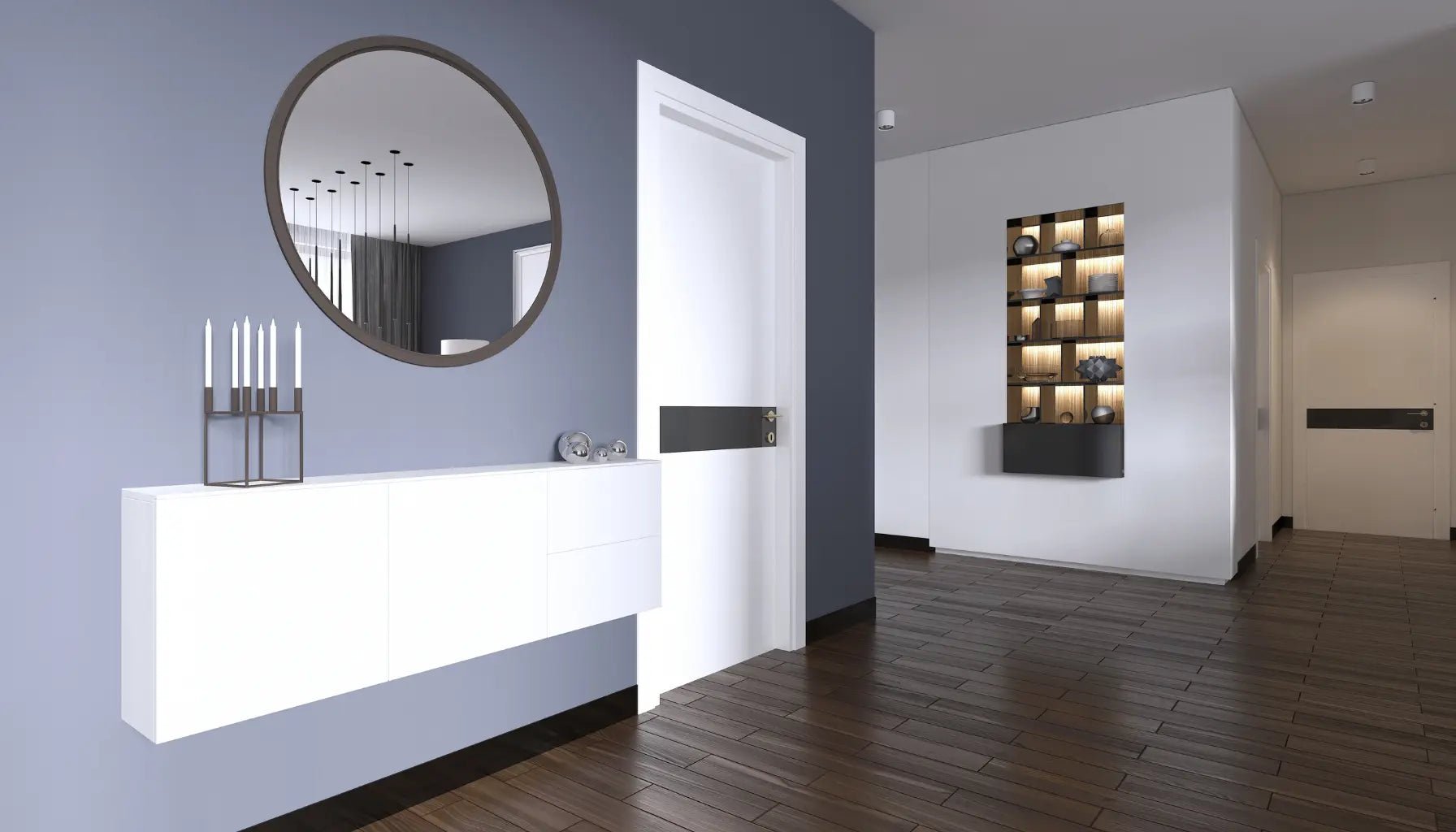 Tout hall d'entrée a besoin d'un miroir.