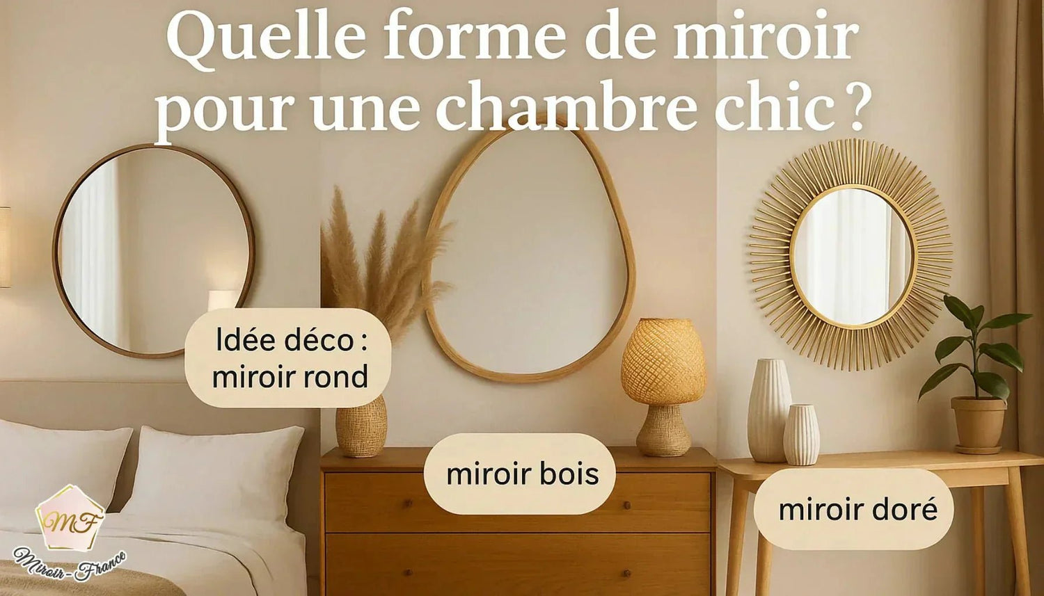 Image principale du blog quelle forme e miroir choisir pour une chambre chic.