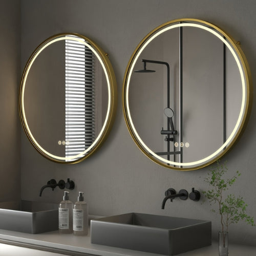 Miroir rond LED avec réglage tactile pour transformer votre espace bain