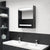 Armoire à Miroir Salle de Bain 50 cm installée au-dessus d'un double lavabo.