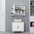 Armoire à Miroir Salle de Bain 80 cm installée au-dessus d’un lavabo dans une salle de bain moderne.
