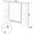 Schéma des dimensions de l'Armoire à Miroir Salle de Bain 80 cm avec mesures précises.
