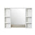 Armoire à Miroir Salle de Bain 80 cm - Vue de face montrant le miroir central et les étagères latérales.