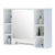 Armoire à Miroir Salle de Bain 80 cm - Vue rapprochée du produit montrant les étagères latérales et la barre porte-serviettes.