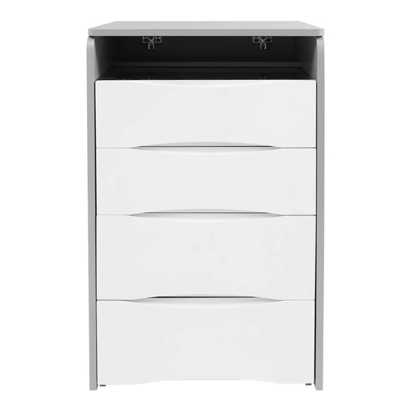 Vue frontale fermée de l'Armoire Bijoux avec ses tiroirs modernes.