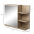 Dimensions de l’armoire miroir salle de bain 60 cm : hauteur 50 cm, profondeur 18 cm, large miroir