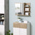 Armoire miroir salle de bain 60 cm fixée au mur, offrant un design moderne et pratique