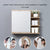 Armoire miroir salle de bain 60 cm en bois naturel avec étagères ouvertes et miroir intégré