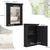 Dimensions de l'Armoire Miroir Salle de Bain Murale 56 cm en MDF noir.