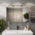 Armoire Salle de Bain Miroir Gris Anthracite de 100 cm avec Éclairage LED et Design Moderne.