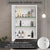 Armoire de toilette miroir avec étagères en verre réglables pour un rangement optimal.