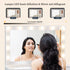 Éclairage LED avec 3 couleurs de lumière et intensité réglable pour coiffeuse avec grand miroir.