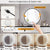 Fonctions du miroir LED de la coiffeuse : rotation à 360°, éclairage 3 couleurs, touche tactile.
