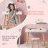 Coiffeuse enfant avec vrai miroir, transformable en table d'écriture avec miroir amovible.