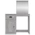 Coiffeuse miroir compacte avec tiroir et miroir central intégré