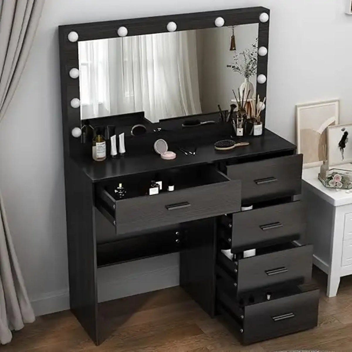 Ensemble de coiffeuse - PWSHYMI - BAU644 - Chêne Sonoma - 86,5x35x136