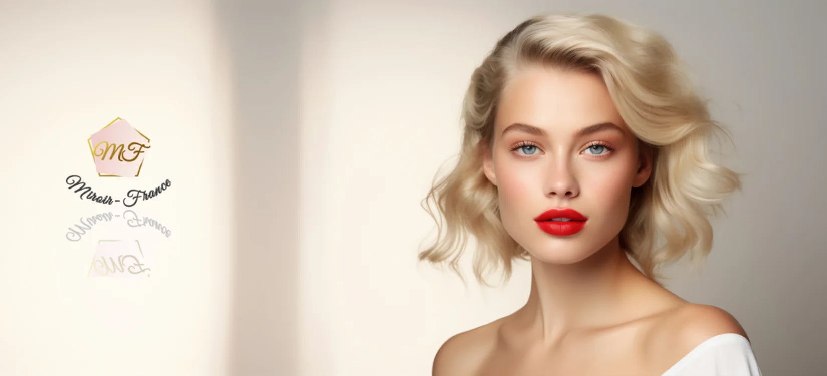 Femme blonde bien maquillée après conseils Miroir France