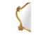 Détail du cadre gauche du miroir doré baroque, style classique avec ornements élégants.