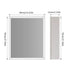 Dimensions du miroir armoire de toilette avec éclairage LED.