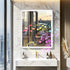 Miroir armoire de toilette avec enceinte Bluetooth intégrée.