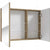 Miroir armoire salle de bain 80 cm ouverte montrant les rangements et étagères en verre.