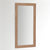 Miroir bois 120x60 cm avec cadre en chêne rustique sur fond blanc.