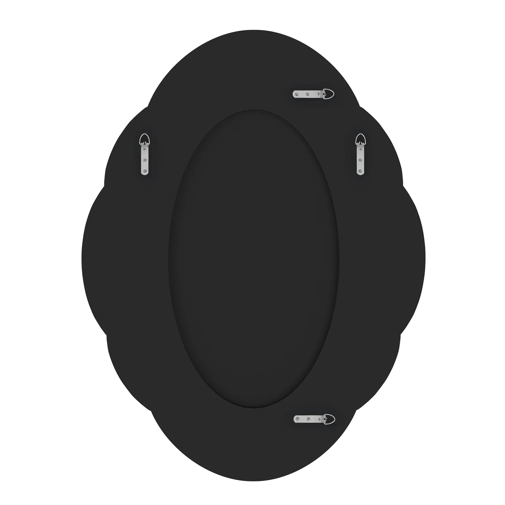 Miroir cadre diamant dos accroches murales.