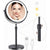 Hauteur ajustable du miroir coiffeuse double face LED avec éclairage et port USB‑C.