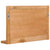 Vue arrière du miroir contour bois teck massif 60x40 cm montrant le système de fixation murale.