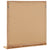 Vue arrière du miroir contour bois avec panneau de dos, accroches type trou de serrure et tablette ajourée visibles pour une fixation murale sûre.