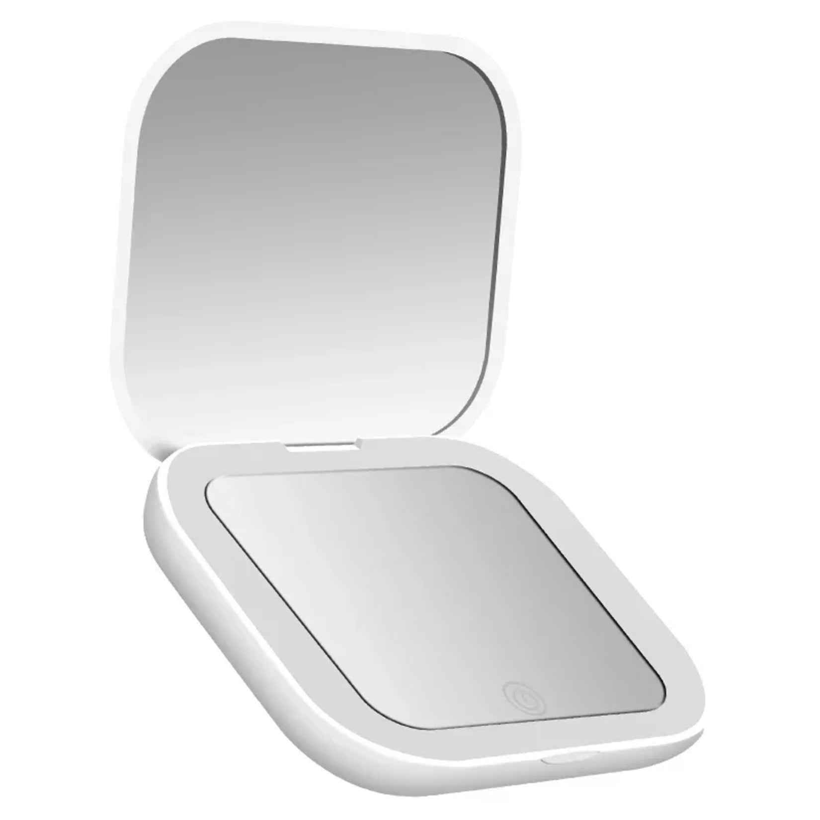 Miroir de poche grossissant avec 3 niveaux de luminosité réglable.