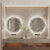 Miroir double 80 cm avec éclairage LED pour salle de bain, moderne et élégant