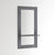 Vue de profil du miroir entrée avec étagère gris anthracite
